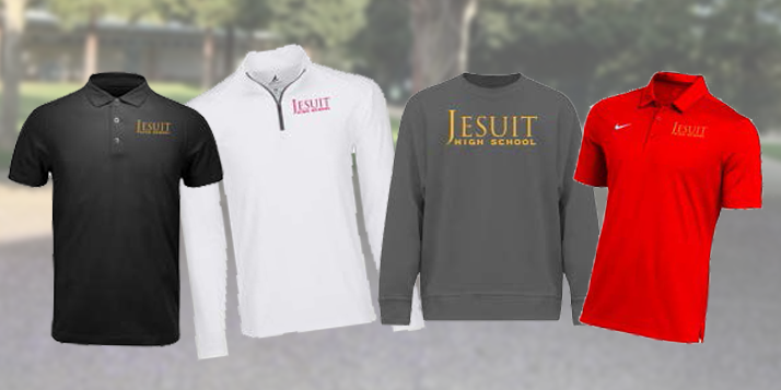 Image of branded polo, sweatshirt and zip up