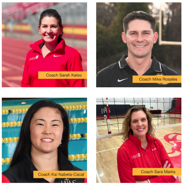 Head shots of the four grils divisiona athletics head coaches