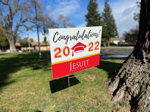Graduation sign for last year's Class of 2022