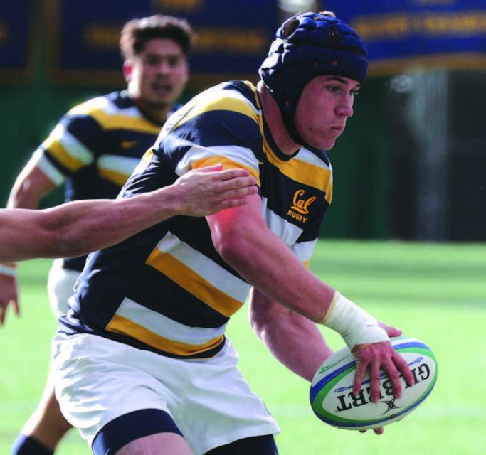 Paylor playing rugby for Cal