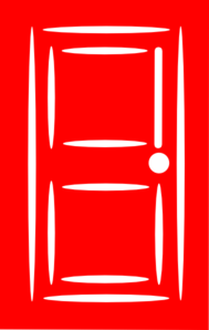 Red front door