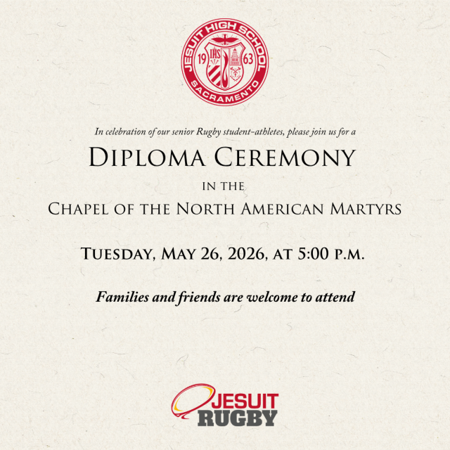 an invitation with seal at top and the diploma ceremony details