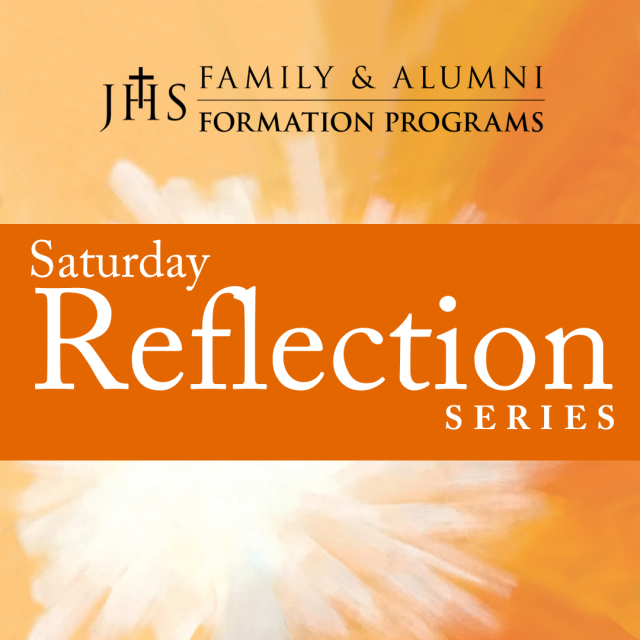 Saturday Reflection Series over a painted burst of light