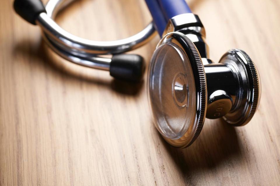Image of stethoscope on table