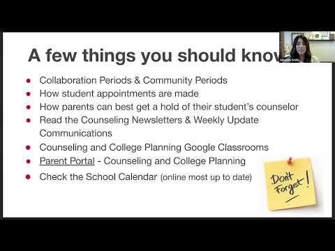 Recording: Counseling Webinar for Frosh / Soph Parents