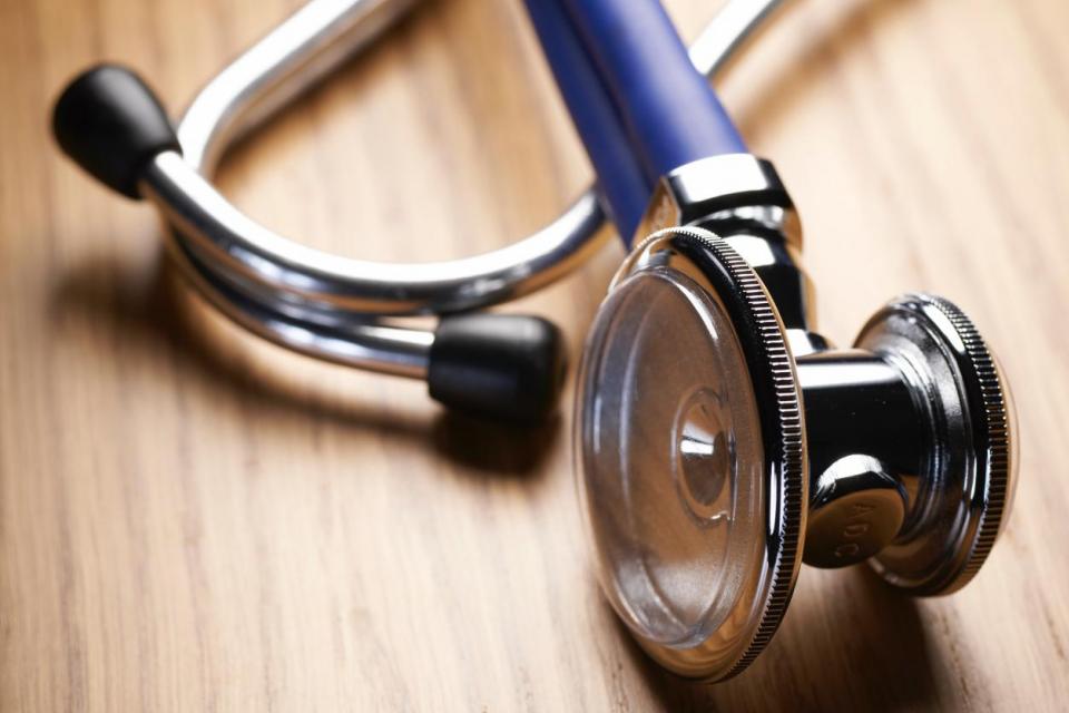 Image of stethoscope on table