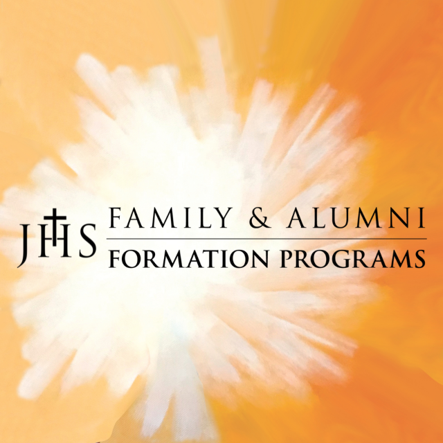 JHS Family & Alumni Formation Programs over a painted burst of light