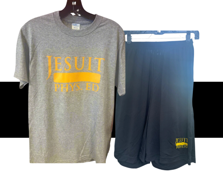 photo of PE shirt and shorts